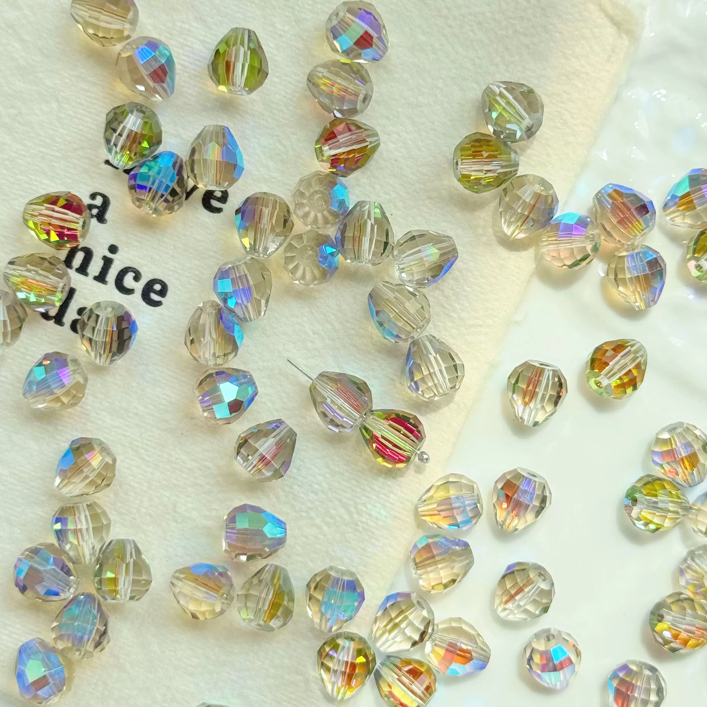 Shining Crystal Glass Beads
